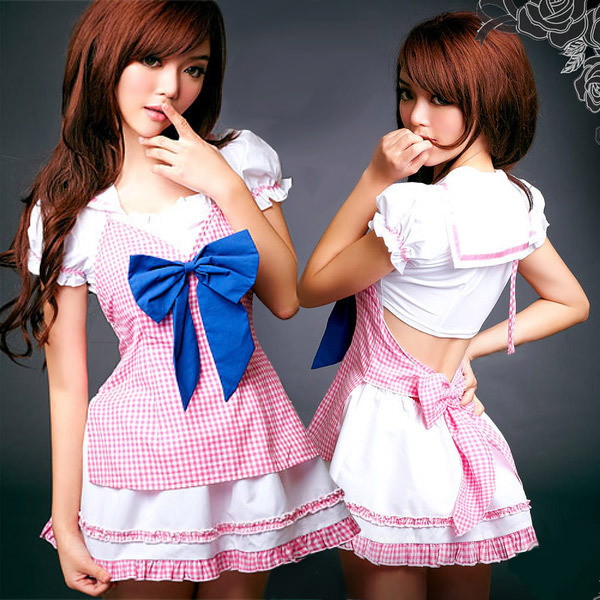 3WAY・ギンガムチェックのセーラーメイド