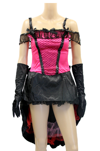 ビビッドピンクの小悪魔テールワンピース