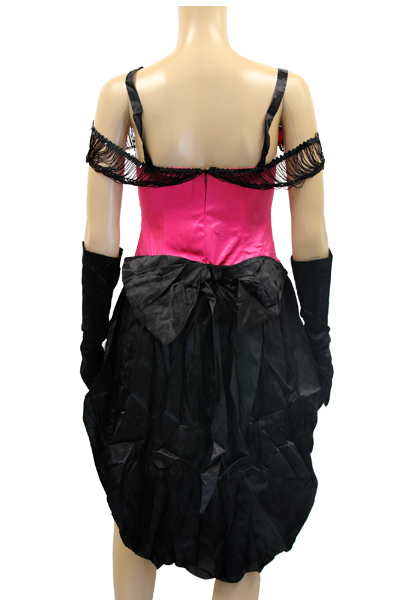 ビビッドピンクの小悪魔テールワンピース